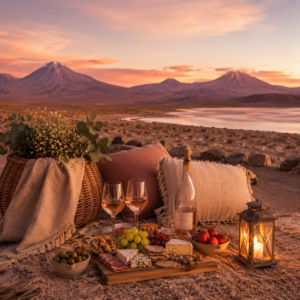 Piquenique romântico no Deserto do Atacama